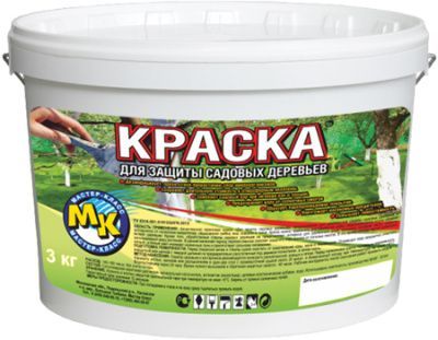 Краска белая для садовых деревьев, 10 кг МК