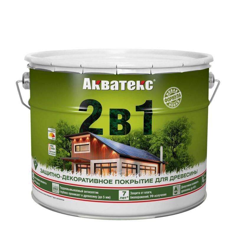Защитно-декоративное покрытие для древесины груша Акватекс, 10л