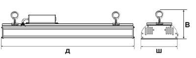 Подвесной светодиодный светильник  ДСП-01L-100-001 IP65